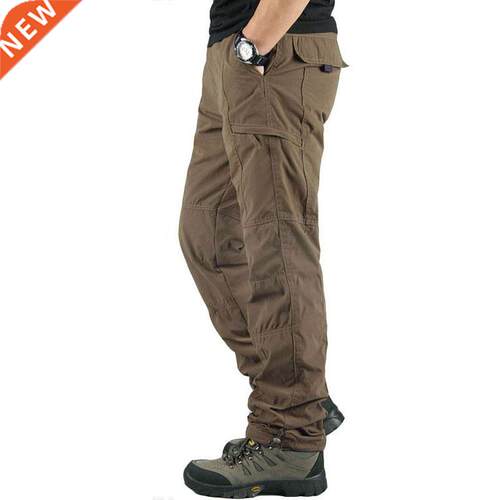 Winter Pants Men's Cotton Trousers Velvet Thick Over