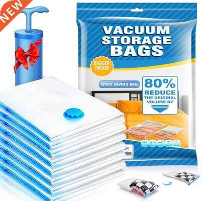 2/5/10Pcs Vacuum Bag Storage w Valve Home Organizer Bag Fold