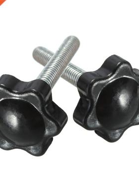 5 pieces M6 Female Thread Star Shaped Head Clamping Nuts Kno