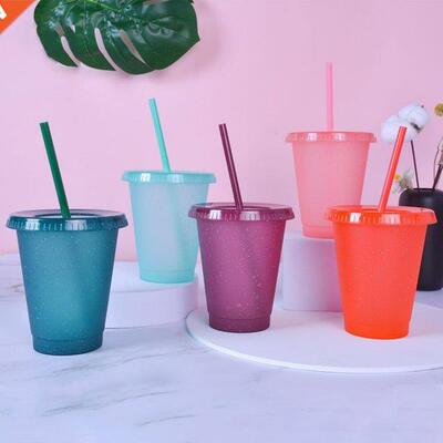 Creative Straw Cup Sequined Glitter Cup Colorful Coffee Juic
