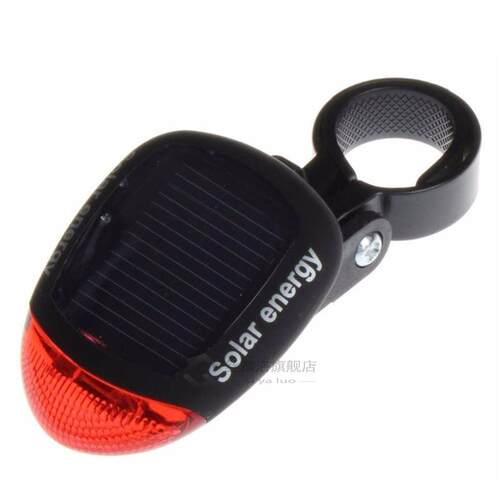 LED Mountain Bike Rear Lamp Solar Power Rechargeable Bicycle