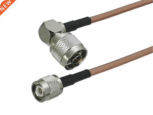 1Pcs RG142 TNC Male Plug to N Male Plug Right angle Connecto