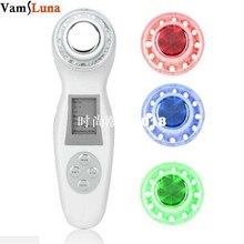 Rechargeable ultrasonic face massager cleaner with LCD cordl