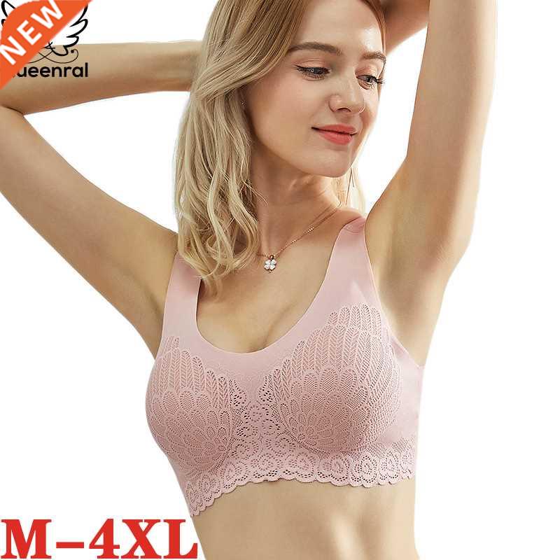Queenral Plus Size Bra 3XL4XL Seamless Bras For Women Underw