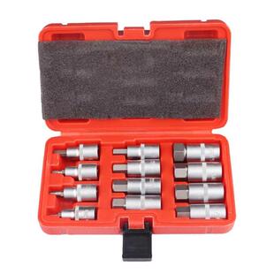 12 Pcs 1/2 Specification Knurled Sleeve Hexagon Nut Driver D