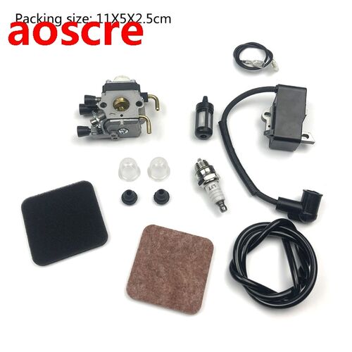 Carburetor Ignition Coil Air Fuel Filter Primer Bulb for FS8