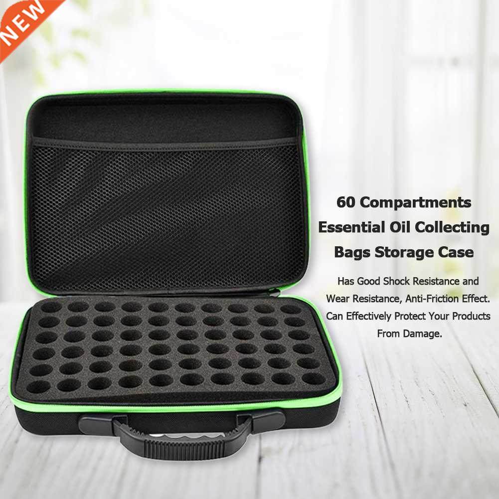 Portable 60 Slots Shockproof Oil Bottle Organizer Box Essent