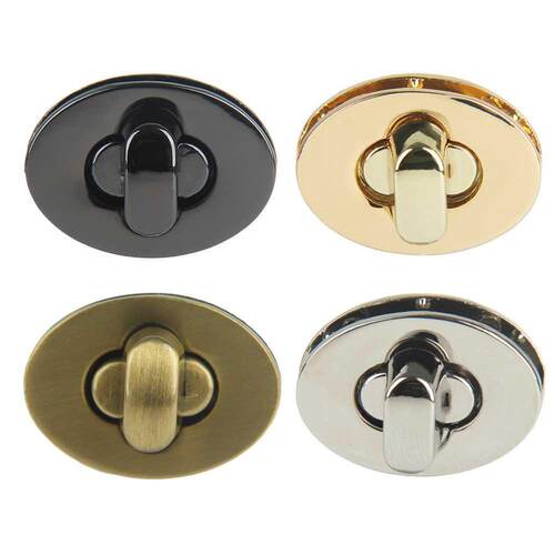 Exquisite Egg Shape Metal Clasp Turn Lock DIY Handbag Bag Du