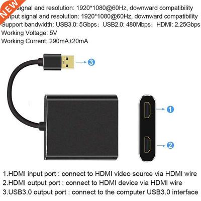 USB3.0 Game Capture Card Stream/Record 适用于 Twitch 适