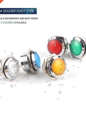 16mm Metal indicator light no wire Soldering Pin 3V 6V 12V 2