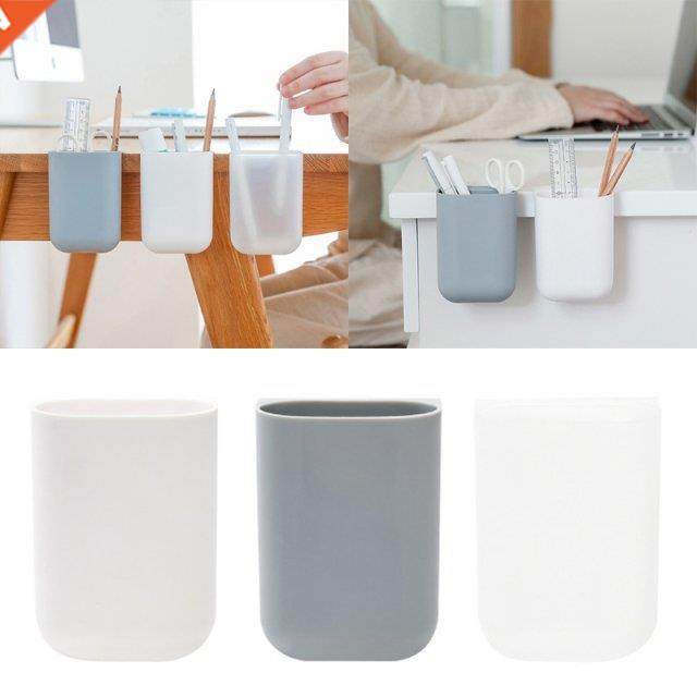 1 Pc Desktop Pen Holder Pasteable Hanging Storage Box Case O