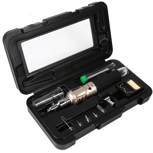 10 in 1 Ignition Soldering Iron Set Butane Torch Tools Kit S