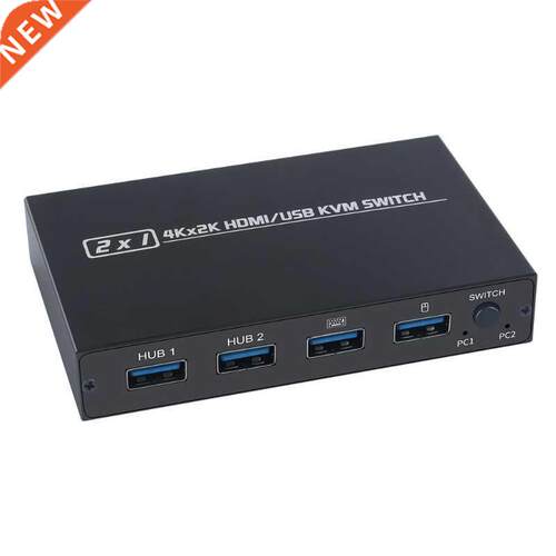 KVM Switch HDMI-compatible/USB KVM Switch Support 2Kx4K 2 Ho