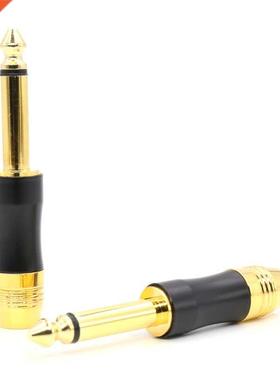 4 pcs 6.35 mono two pin core 6.35 amplifier microphone plug