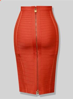 High Quality Black Red Blue Orange Zipper Bodycon Rayon Band