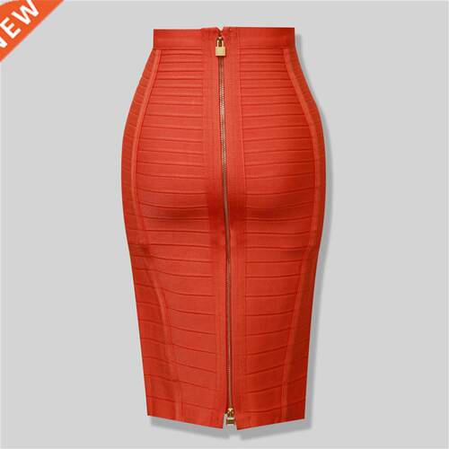 High Quality Black Red Blue Orange Zipper Bodycon Rayon Band