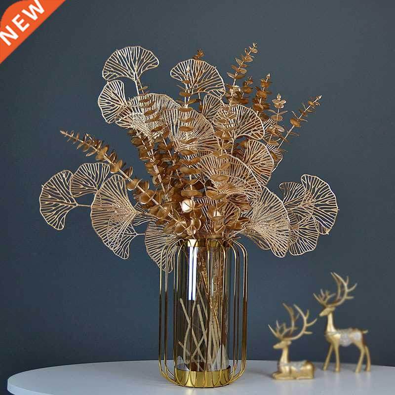 Golden Artificial Plants Maple Leaf Christmas Decor Home Liv