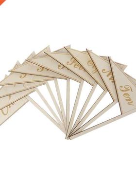 10Pcs Flags Wooden Table Numbers Set Birthday Wedding Party