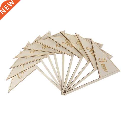 10Pcs Flags Wooden Table Numbers Set Birthday Wedding Party