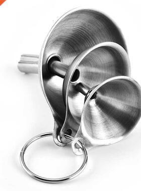 3pcs/set Stainless Steel Funnel Mini Oil Wine Integrated Fun