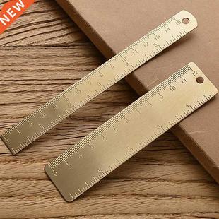 Ruler For Students Vintage Metal Straight Creative Tri Brass