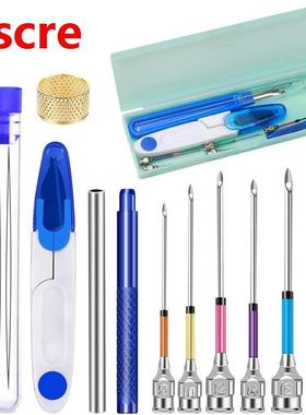 16Pcs Embroidery Punch Needle Kit Seam Ripper Scissors Thre