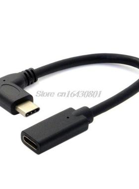 90 Degree Right Angle USB .1 Type C Male To Female Extensio