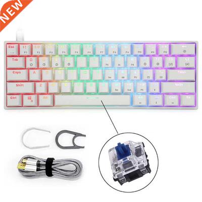 Gaming Keyboard Compact 61Keys Portable Gaming Keyboard for