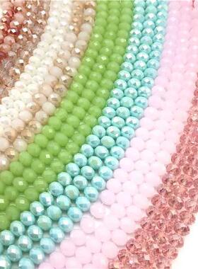 3xm/4x6mm/6x8mm Crystal Rondel Beads Wheel Faceted Glass B