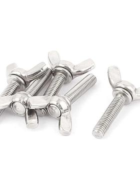 M6x25mm 1.0mm Pitch 304 Butterfly Wing Screws 5pcs