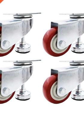 Heavy Duty Casters 4-Pack Swivel Polyurethane Wheels Each wi