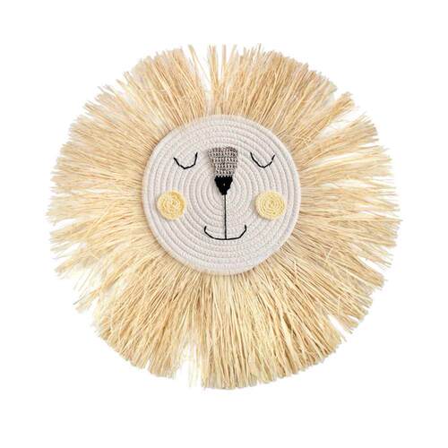 INS Nordic Hand Woven Cartoon Lion Hanging Decoration Cotton