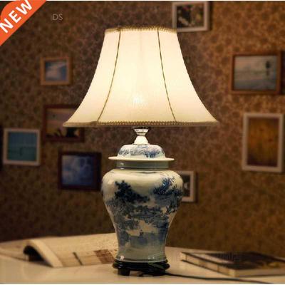 Antque Blue And Whte Mountans-and-waters Porcelan Ceram