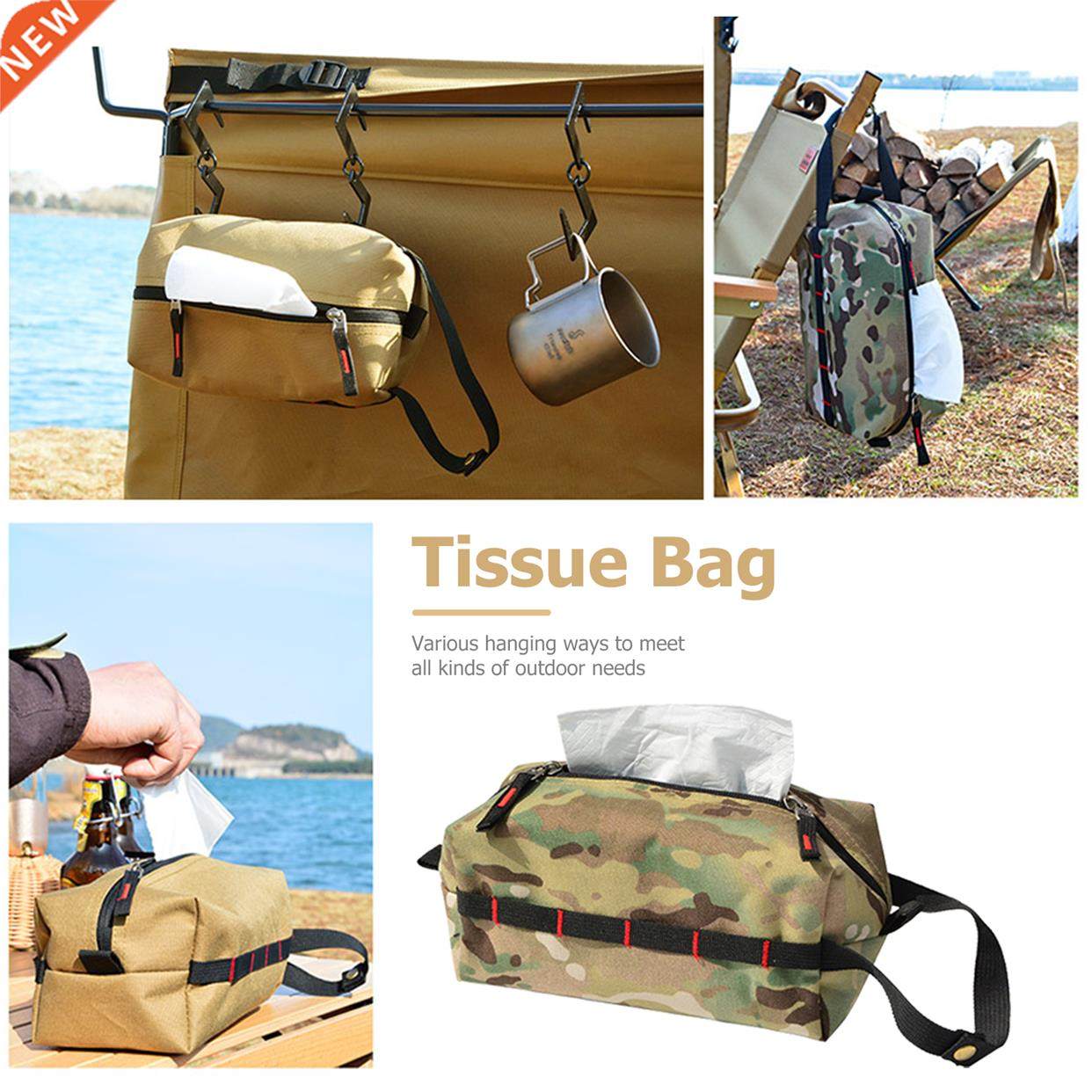 Tissue Box Holder Waterproof Napkin Paper Tissue Storage Bag