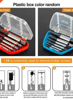 Multi-size Screw Extractor Broken Speed Out Damaged Screw Ex