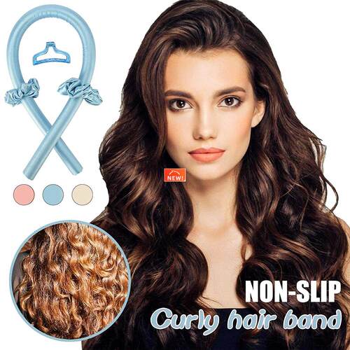 Heatless Curling Rod Headbands Hair Roller Silk Curling Ribb