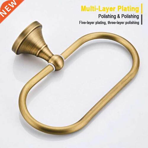 Antique Towel Ring Brass Wall Mounted Ellipse Kithen Washroo
