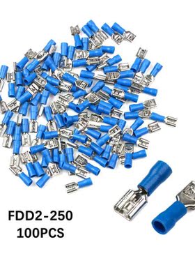 100Pcs lue 22-16 AWG Female Insulated Electrical Crimp Term