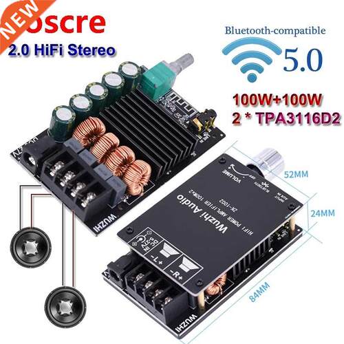2*100W TPA3116D2 Audio Power Amplifier Bluetooth-compatible