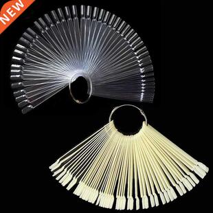 50 Pcs Fan shaped Nail Polish Swatches Detachable Hoop Novi