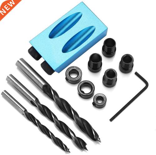 14pcs/set 15 Degree Pocket Hole Drilling Jig Kit Angle Obliq