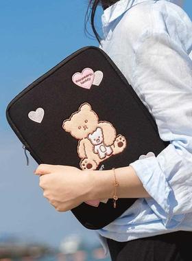 Sleeve for iPad Pouch Tablet Case Cute Cartoon INS Bear Emb