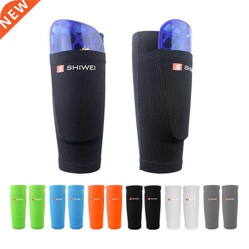 1 Pair Sports Soccer Shin Guard Pad Sleeve Sock Leg Support
