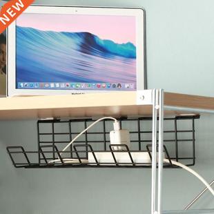 Under-table storage rack wire slot wire storage organizing