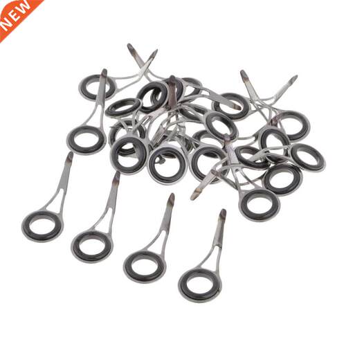 25pcs Sturdy Fishing Rod Guides Single Leg Rod Eye Line Ring