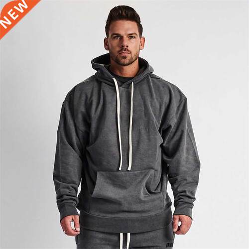 Spring Autumn New Cotton Pullover Hoodie Loose Solid Color S