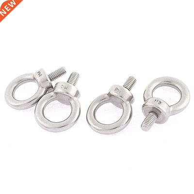 M6 x 12mm Thread Machinery Shoulder Lifting Eye Bolt Ring 4p