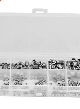 245Pcs/set Headless Set Screws Set Stainless Steel Hex Socke