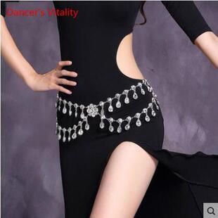 Crystal Rhinestone Camellia Woman Dress Belt Belly Dance Wai