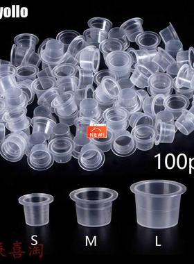 100pc S/M/L Plastic Disposable Microblading Tattoo Ink Cups